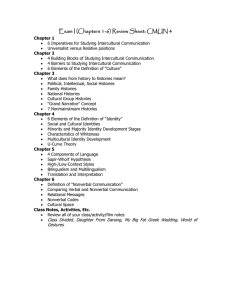Exam I (Chapters 1-6) Review Sheet: CMUN 4