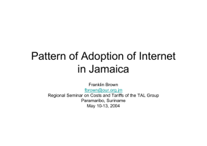 Pattern of Adoption of Internet in Jamaica