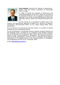 Jerzy Kubasik cations from the Poznan University of Technology (PUT) in 1988.
