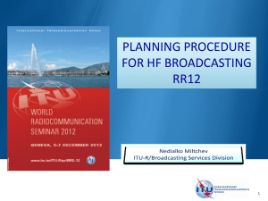 PLANNING PROCEDURE FOR HF BROADCASTING RR12 1
