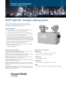 N2LPS Light-Pak™ emergency lighting systems Hazardous area LED lighting Emergency LED lighting
