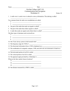 Gavilan College AMT 110 Communication and Navigation  Worksheet #1