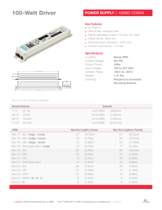 100-Watt Driver POWER SUPPLY
