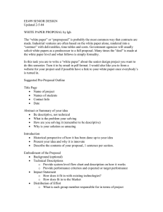 EE499 SENIOR DESIGN Updated 2-5-04  WHITE PAPER PROPOSAL by lgh