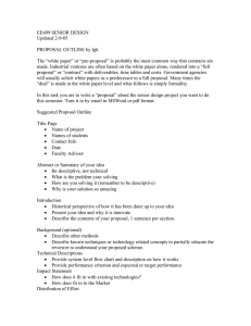 EE499 SENIOR DESIGN Updated 2-9-05  PROPOSAL OUTLINE by lgh