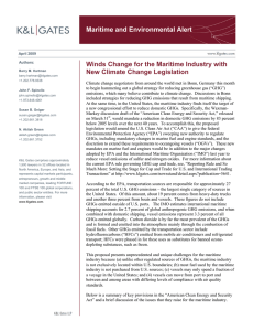 Maritime and Environmental Alert Winds Change for the Maritime Industry with