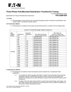 Transformer Fusing Specification Guide | Eaton