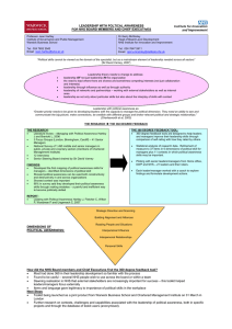 LEADERSHIP WITH POLTICAL AWARENESS FOR NHS BOARD MEMBERS AND CHIEF EXECUTIVES