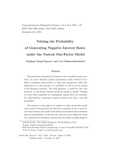 Valuing the Probability of Generating Negative Interest Rates