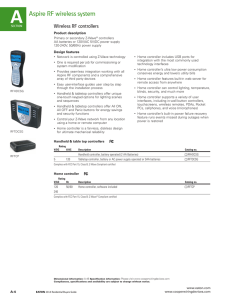 A Aspire RF wireless system Wireless RF controllers Product description