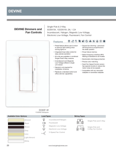 DEVINE DEVINE Dimmers and Fan Controls