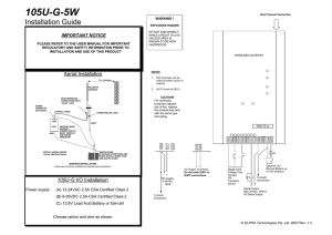 105U-G-5W Installation Guide