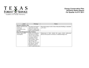 Energy Conservation Plan Quarterly Status Report For Quarter 4 of FY 2011