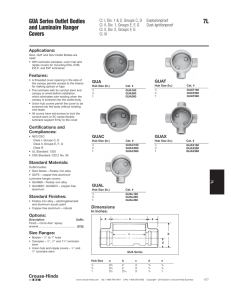 7L GUA Series Outlet Bodies and Luminaire Hanger