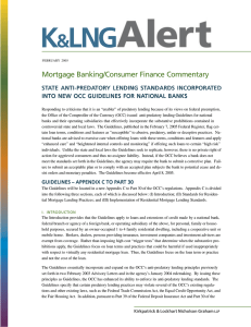 Mortgage Banking/Consumer Finance Commentary