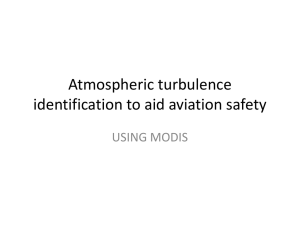 Atmospheric turbulence identification to aid aviation safety USING MODIS