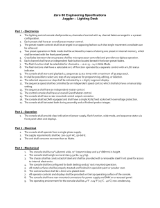 Zero 88 Juggler Lighting Desk Engineering Specifications