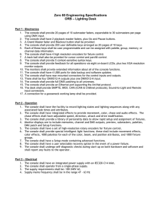 Zero 88 ORB Lighting Desk Engineering Specifications