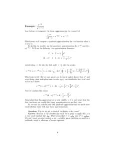 e Example:  √ 1 + x