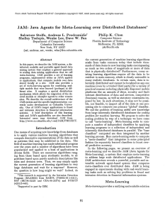 JAM:  Java Agents for Meta-Learning