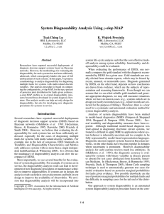 System Diagnosability Analysis Using -slop MAP Tsai-Ching Lu K. Wojtek Przytula