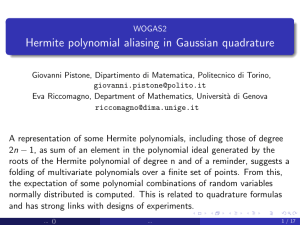 Hermite polynomial aliasing in Gaussian quadrature