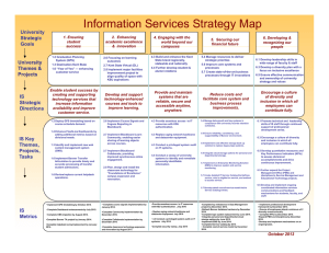 Information Services Strategy Map University Strategic