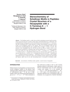 Stereochemistry of Schellman Motifs in Peptides: Crystal Structure of a Hexapeptide with a
