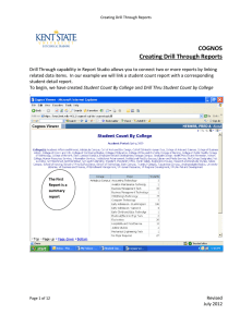 COGNOS Creating Drill Through Reports