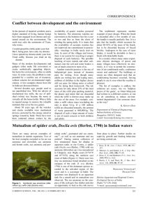 Conflict between development and the environment  CORRESPONDENCE