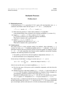Stochastic Processes Problem sheet 2