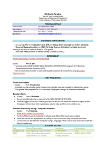 Shrikant Zarekar - Mechanical Engineering Resume | IIT Bombay