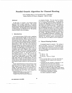 Parallel Genetic Algorithm Channel Routing for B.