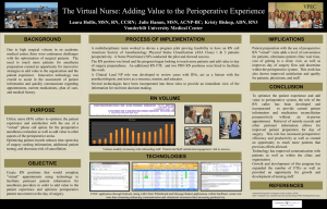 The Virtual Nurse: Adding Value to the Perioperative Experience