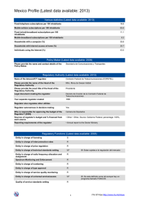Mexico Profile (Latest data available: 2013)