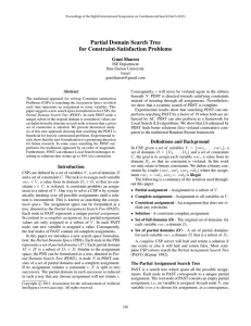 Partial Domain Search Tree for Constraint-Satisfaction Problems Guni Sharon
