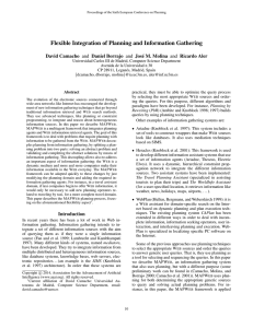 Flexible Integration of Planning and Information Gathering