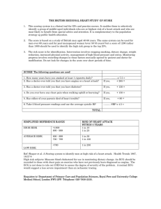 THE BRITISH REGIONAL HEART STUDY: GP SCORE