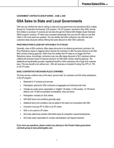 GSA Sales to State and Local Governments