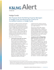 Alert K&amp;LNG Hedge Funds