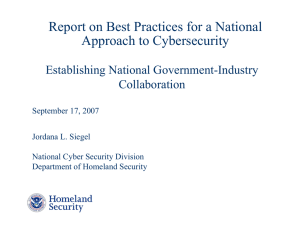 Report on Best Practices for a National Approach to Cybersecurity Collaboration