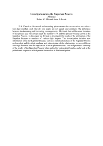 Investigations into the Kaprekar Process Abstract