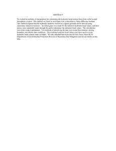 ABSTRACT  We looked at methods of interpolation for calculating the hydraulic...