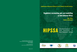 HIPSSA  Regulatory accounting and cost modelling in Sub-Saharan Africa