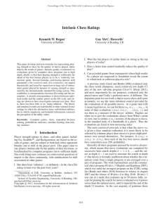 Intrinsic Chess Ratings Kenneth W. Regan Guy McC. Haworth
