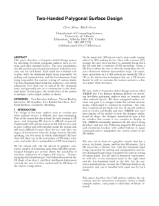 Two-Handed Polygonal Surface Design