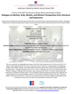 Dialogue on Identity: Arab, Muslim, and Western Perspectives from Literature