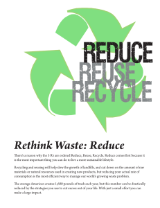 Rethink Waste: Reduce
