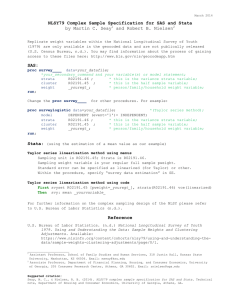NLSY79 SAS & Stata Complex Sample Specification