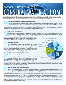 CONSERVE WATER AT HOME every drop counts: